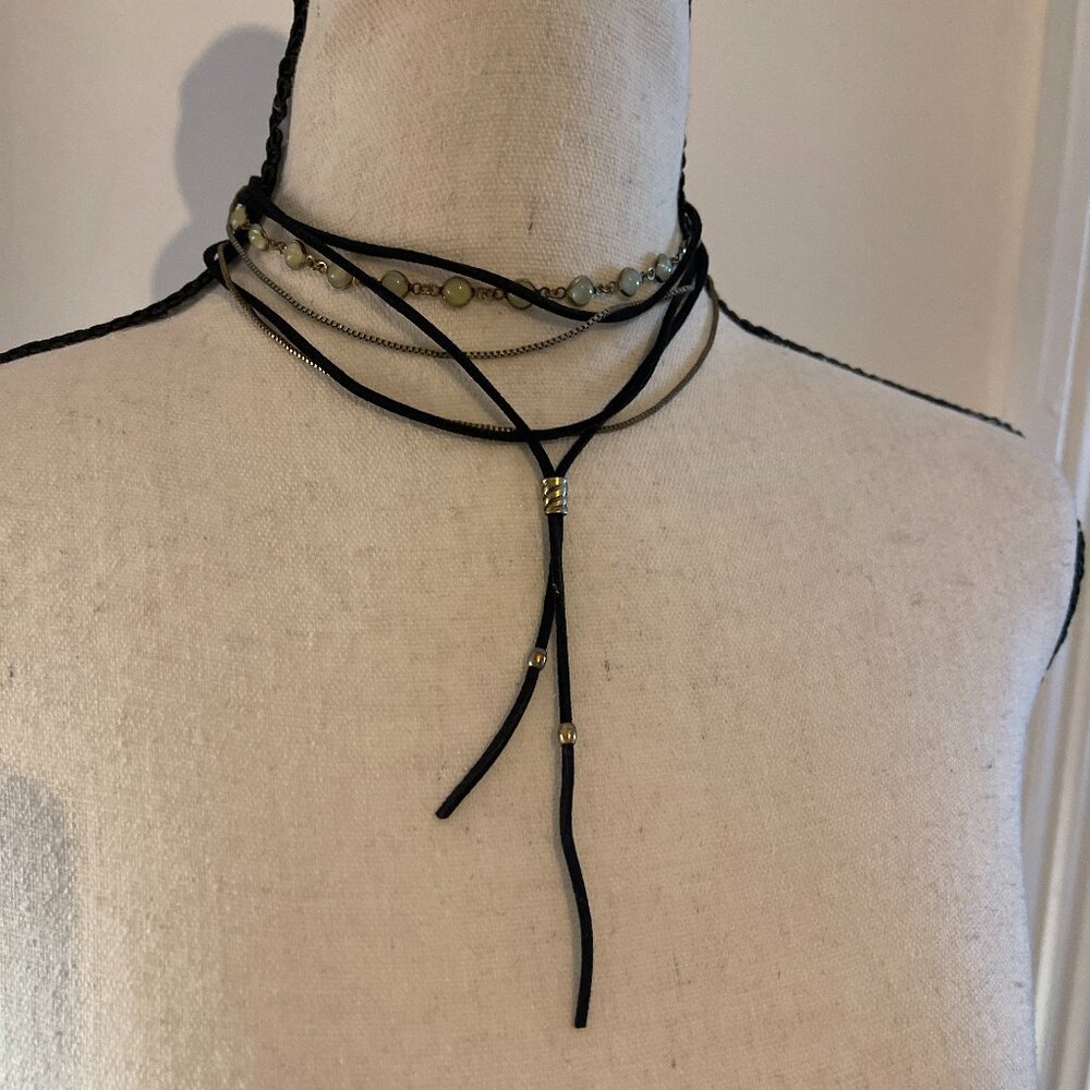 Black Wrap Choker Necklace